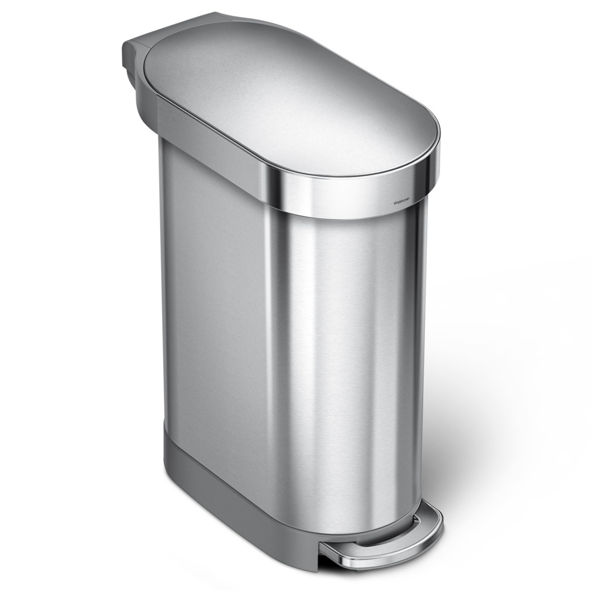 simplehuman 45 Liter / 12 Gallon Slim Hands-Free Kitchen Step Trash Can